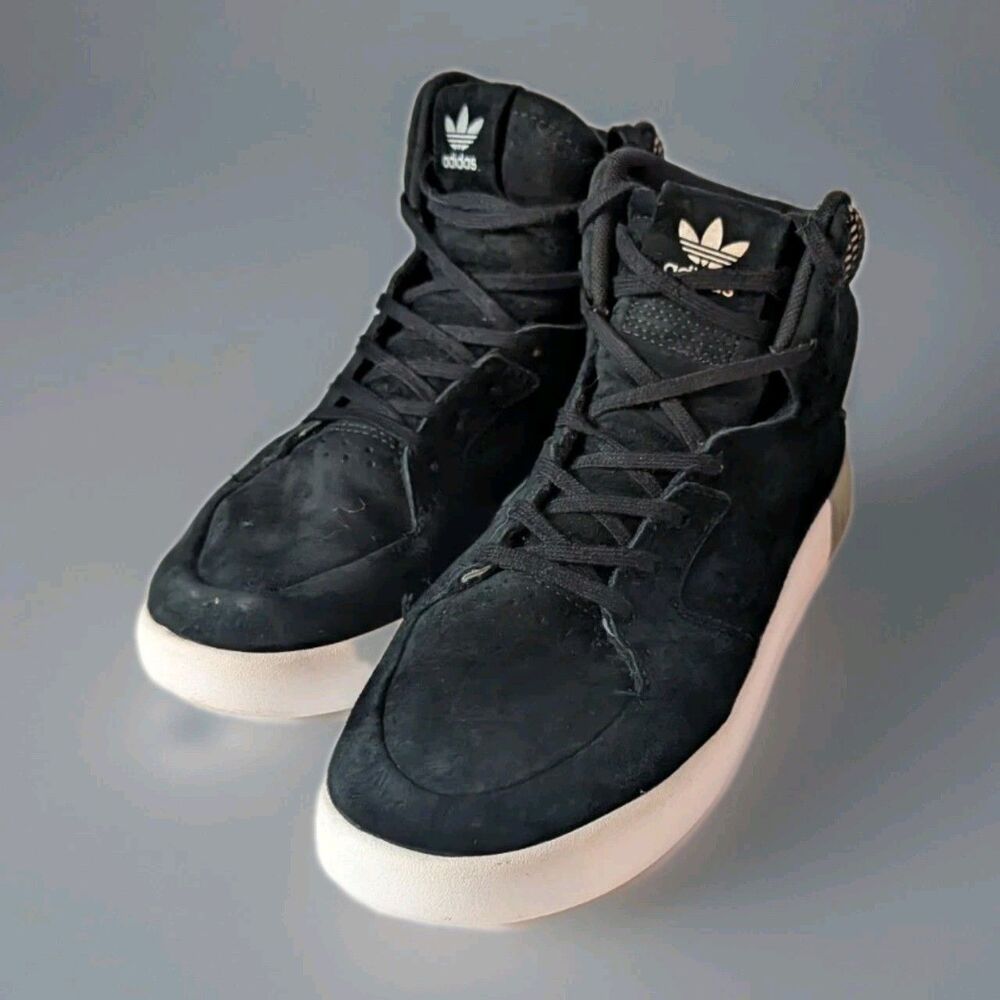 Adidas Tubular Invader 2.0 Hi Top Sneakers Womens Black Suede 7.5